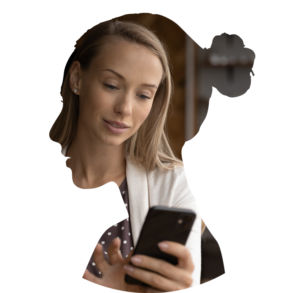 woman phone