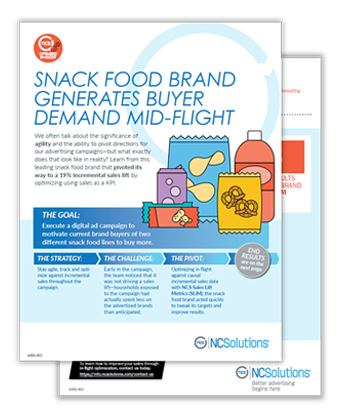 Cover of a case study where you can learn how a snack food brand generates buyer demand mid-flight.