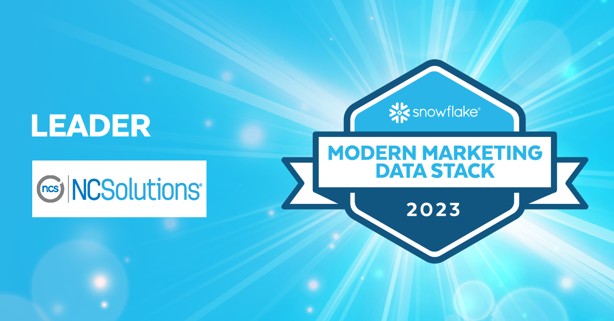 Snowflakes acknowledges NCSolutions as the leader with a Modern Marketing Data Stack 2023 badge
